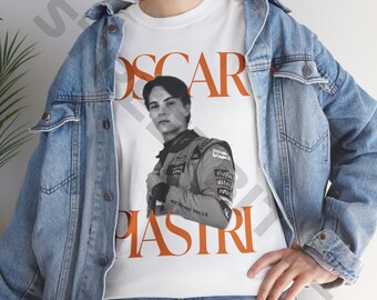 Oscar Piastri F1 T shirt, Retro Style Formula 1 Shirt, McLaren Racing Tee, Unisex Motorsport Racing GP Merch, Oscar Piastri Formula One Gift