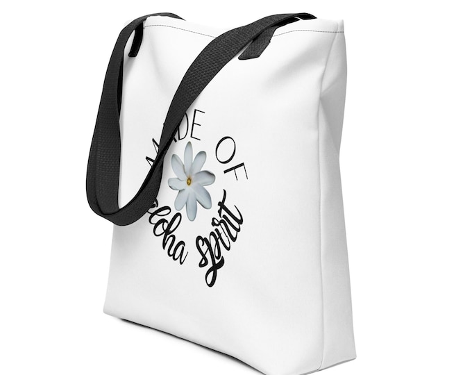 Aloha Spirit Floral Tote Bag – Island-Inspired Reusable Shopping Bag | Kamea & Kuuipo Co.