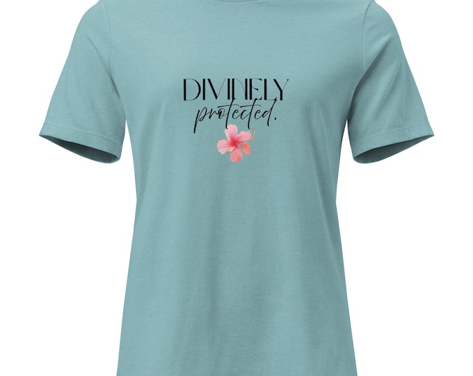 Divinely Protected Minimal Luxe T-Shirt – Christian Faith Graphic Tee, Front-Only Design