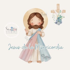 Jesús de la Misericordia | Arte de Fe PNG | Clipart Cristiano | Descarga Digital