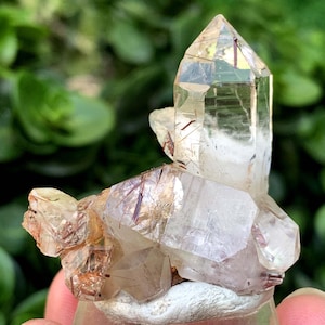 Sagenite Quartz Crystal with Golden Rutile Inclusions — Transparent Rutilated Quartz from Skardu, Pakistan, collectible specimen