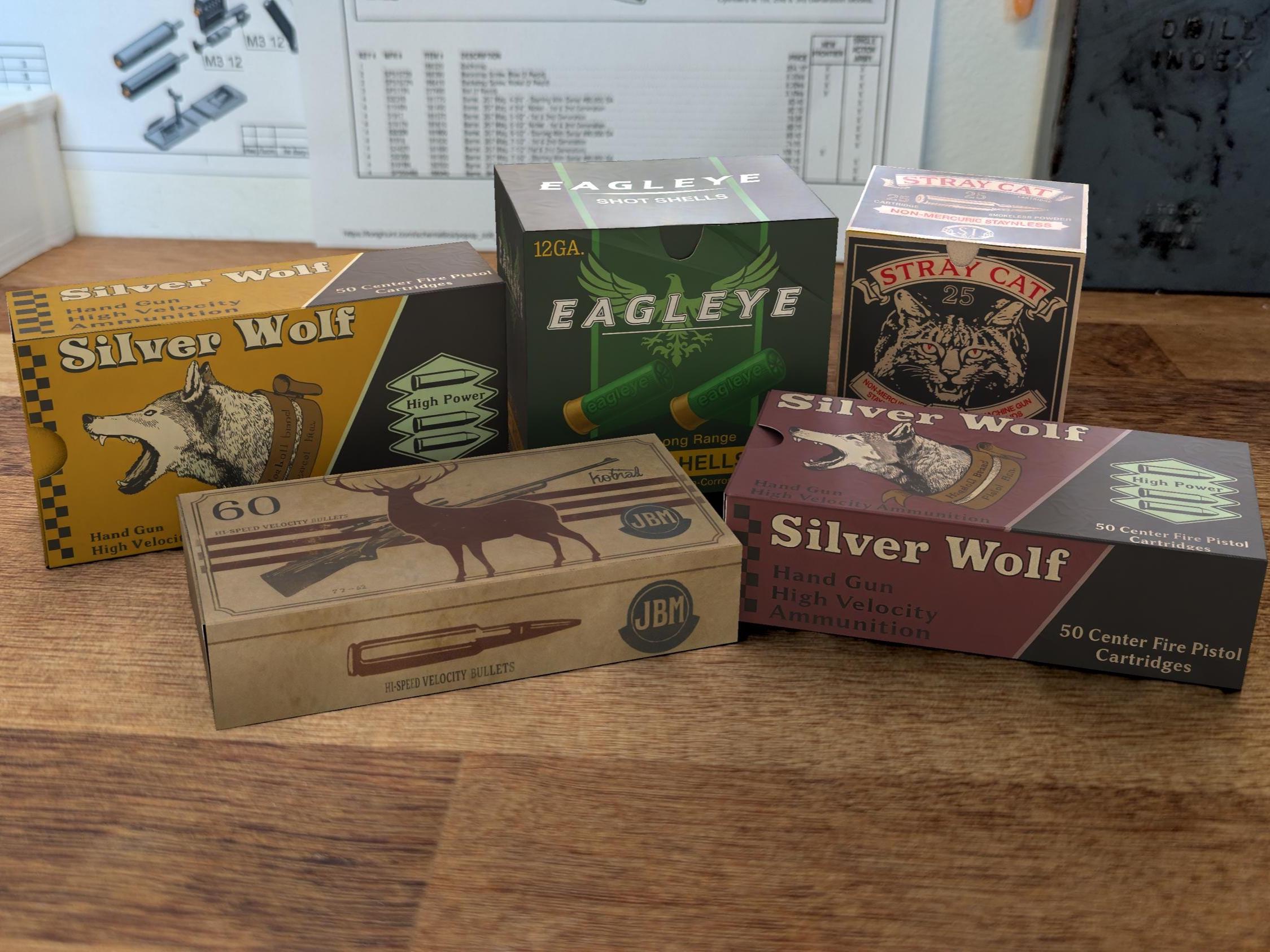 RE8 Ammo Boxes Papercraft Cutouts Print Files - Etsy