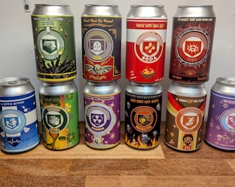 Apocalypse Arcade Soda Can Labels | Retro Arcade Drink Wraps