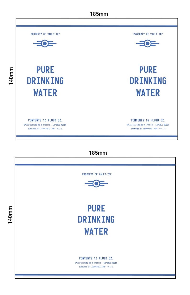 Wasteland Purified Water Canteen Sticker Label From TV Show - Etsy