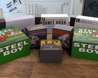 RE2, RE3, RE7 Ammo Boxes Papercraft Cutouts Print Files