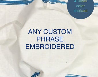 Personalized Embroidered Sourdough Bread Towel: Sourdough Gifts, Mom Gift, New Home Gift