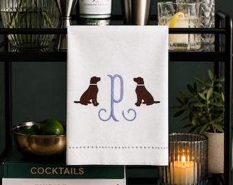 Personalized Labrador Retriever Towel | Lab Mom Gift | Embroidered Dog Towel | Labrador Lover Gift | Custom Kitchen Towel | Dog Mom Gift