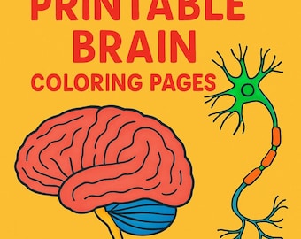 Brain Coloring Worksheet.pdf Human Brain Coloring Page - Hand-drawn Printable Neuroscience Worksheet ...