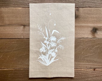 wildflowers linen towel