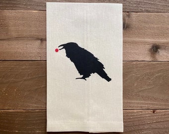 raven linen towel