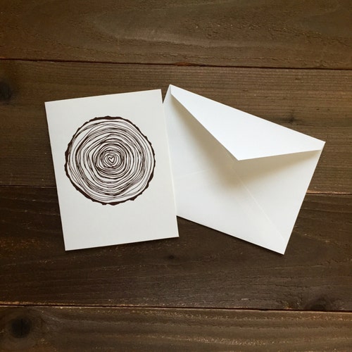 Love Grows: tree ring greeting card
