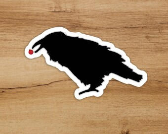 Waterproof Sticker - Sticker - Raven - Crow - Vinyl - Decal