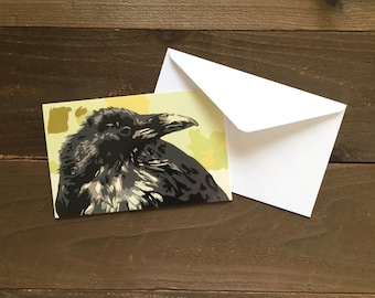 Tuuluuwaq: raven in Alaska greeting card