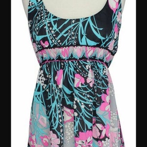 Vintage Emilio Pucci for Formfit Rogers 1960s Black & Pink Top