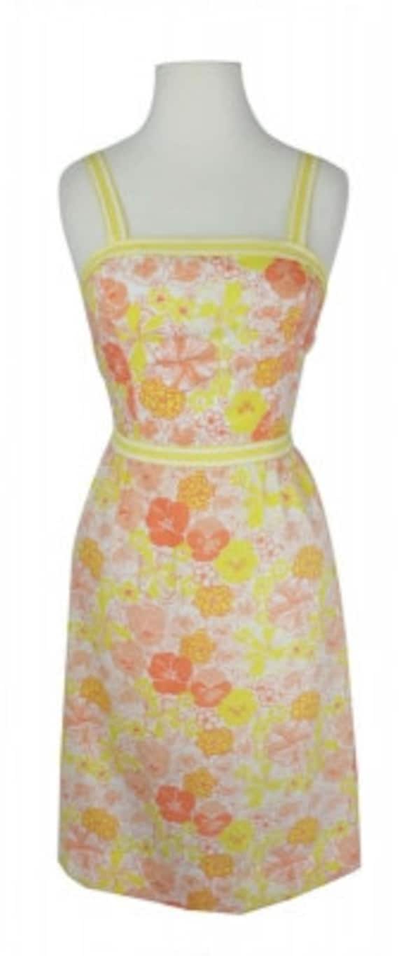 Vintage Lilly Pulitzer 1960s Yellow & Orange Flora
