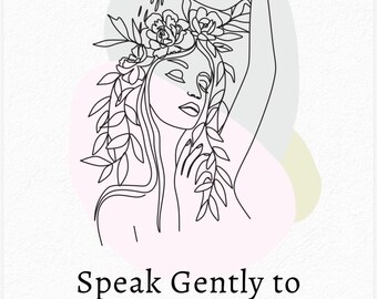 Speak Gently to Yourself - Mini Affirmation Guide for Self-Love and Healing | 8-Page Digital PDF