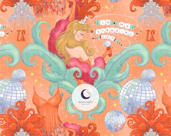 Showgirl Era Inspired Repeat Seamless Pattern PNG Digital Download