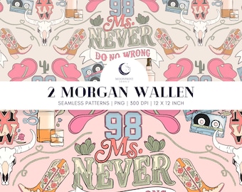 Morgan Wallen inspiriertes nahtloses Muster-Bundle: „Ms. Tun Sie niemals etwas falsch ”
