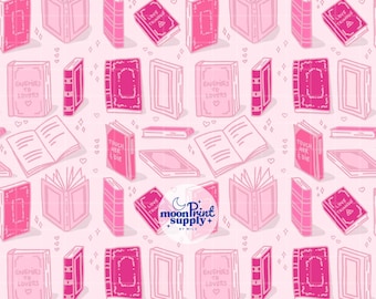 Romantasy Books Seamless Pattern gift commercial use