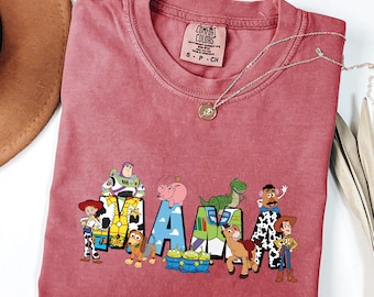Comfort Colors® Disney Toy Story Mom T-Shirt, Pixar Mother's Day Toy Story Shirt, Family Toy Story Matching Mama Tee