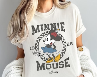 Comfort Colors® Vintage Minnie Mouse Shirt, Disney Mickey 1928 T-Shirt, Retro Minnie Shirt, Classic Minnie Mouse Pose Shirt, TSF037