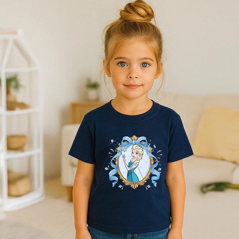 Comfort Colors Coquette Princess Elsa Shirt, Disney Bow Frozen Elsa TShirt, Watercolor Disney Frozen Shirts, image 9