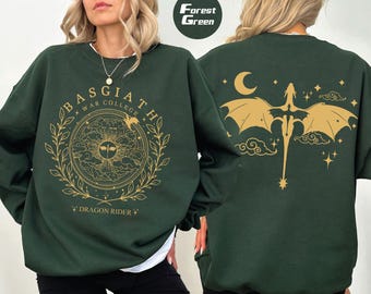Fantasy Book Dragon Sweatshirt, Basgiath Fourth Wing Sweater, Dragon Rider Bookish  Hoodie, Xaden Riorson,