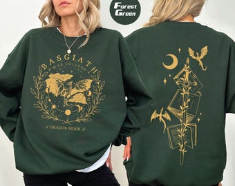 Basgiath War College Sweatshirt, Dragon Rider Booklover Hoodie, Fourth Wing Pullover, Violet Bookish Sweater,