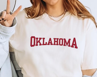 Oklahoma Comfort Colors T-Shirt, Trendy Oklahoma State Pride Fan Shirt, Game Day Sports Tee