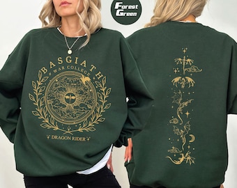 Dragon Rider Hoodie, Fourth Wing Pullover, Basgiath War College Sweatshirt, Violet Bookish Sweater,