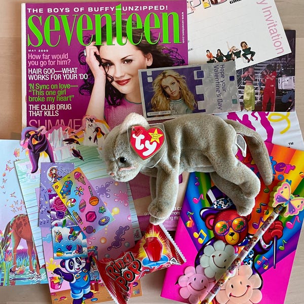 90s & Y2K Nostalgia Bundle Box • Lisa Frank • Spice Girls • Britney Spears • Seventeen Magazine