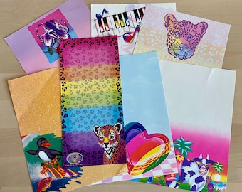 Vintage 90s Lisa Frank Stationery Sheet Lot