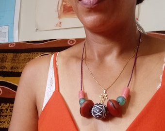 Mali terracota  african bead necklace
