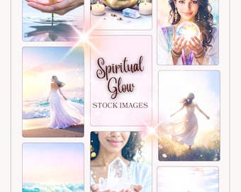 Spiritual Stock Images Canva Template | Wellness, Tarot (PLR Digital Download)