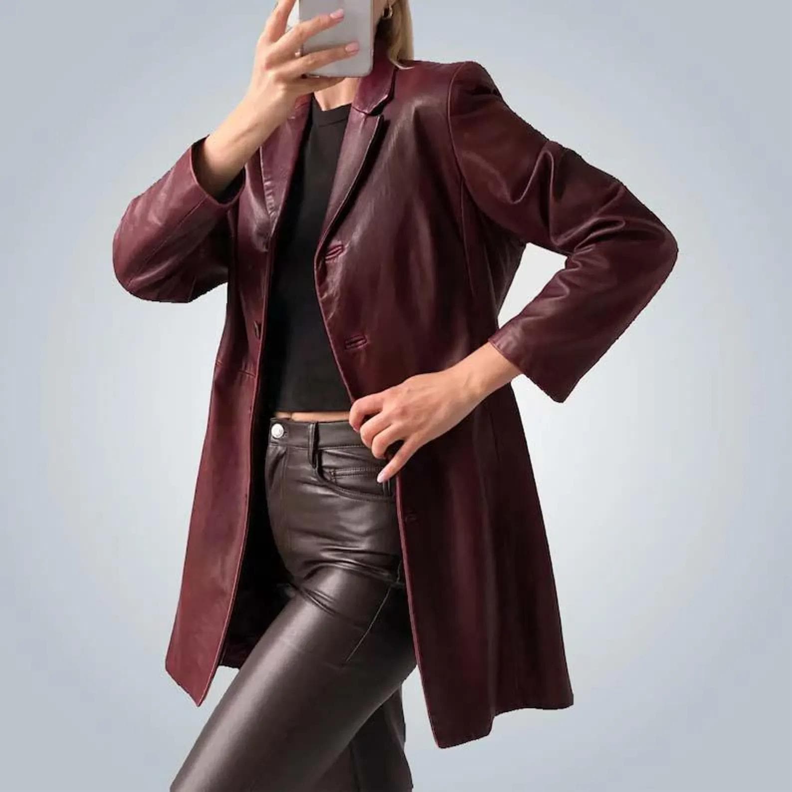 ジャケット・アウター Mods Italiana 90s Leather Trench Coat IMG_00032_1200x1200.heic?v=