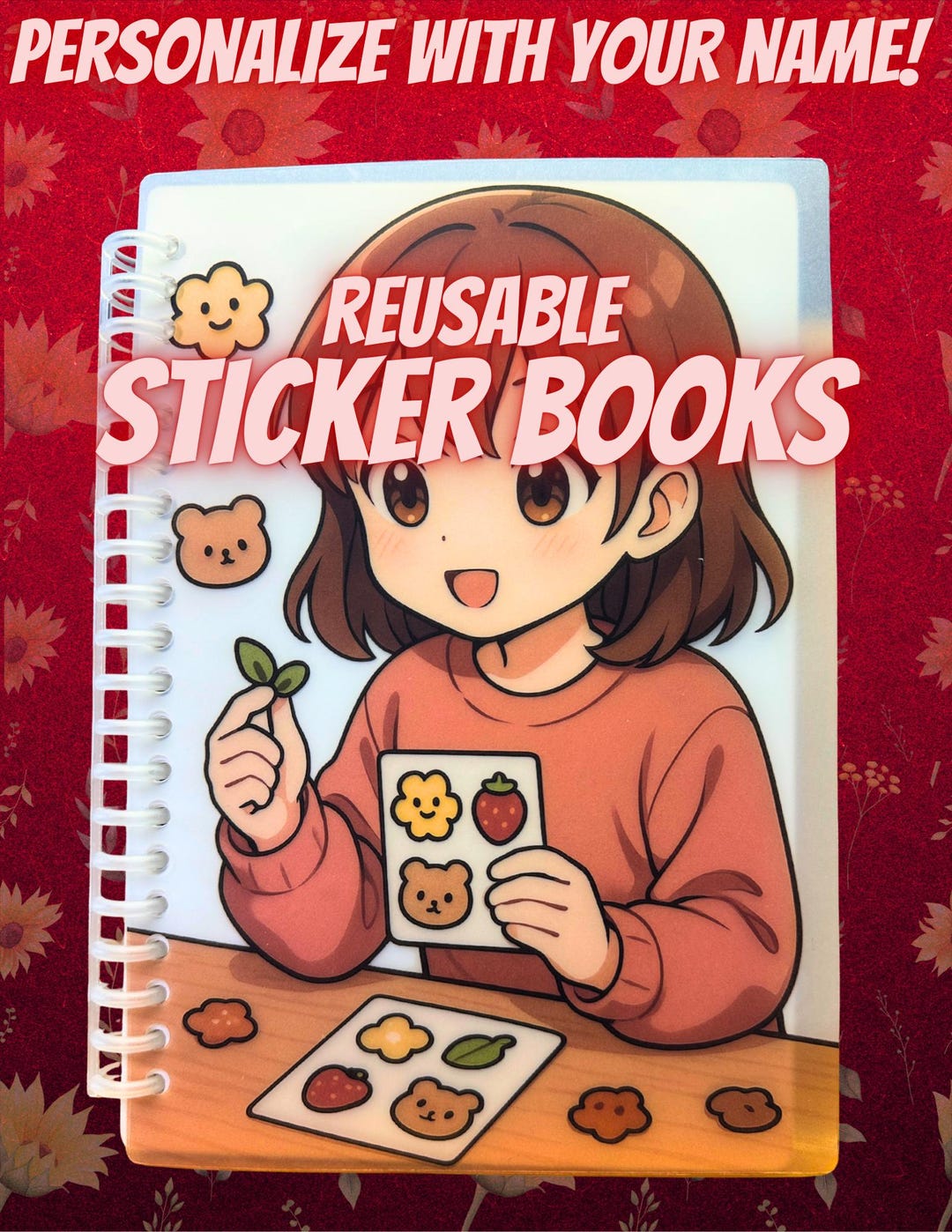 Reusable Sticker Album • Personalize With Your Name • (a5/b5/5x7/6x9 ...