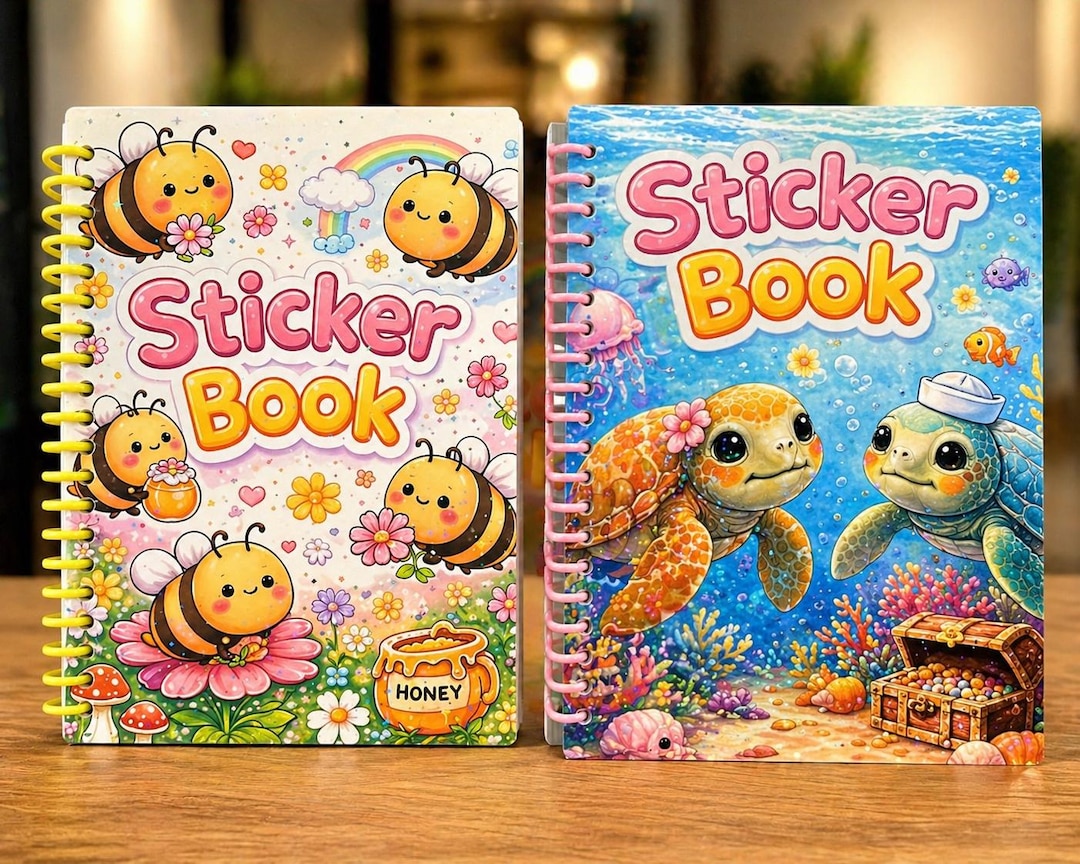 Reusable Sticker Book | A5 & B5 Sizes | 50 Double-sided Pages | Storage ...
