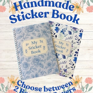 Personalize-Floral Sticker Book: Reusable Pages, Vintage or Watercolor Cover, A5/B5