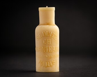 Md. CHANTEAUD PARIS -- Antique Bottle-shaped Beeswax Candle by Pollen Arts