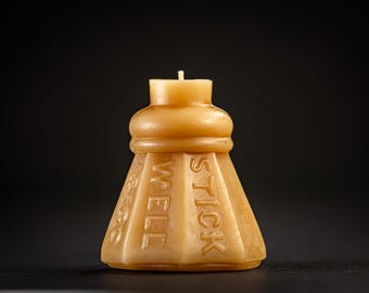 UFO late 1800's Inkwell Bottle-Shaped Beeswax Candle