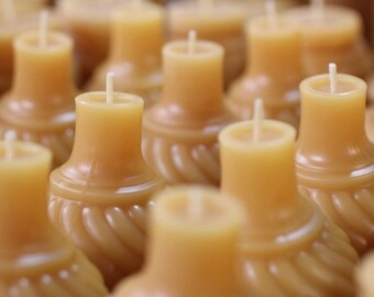 Qt. 10 - Volume Discount on "Swirl" inkwells, Beeswax Candles by Pollen Arts