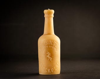 Lg. Handmade Sculptural Beeswax Candle - "Unicorn Brewery" UK