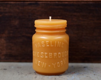 Beeswax Candle - -New Style- Md. Vaseline Jar - by Pollen Arts