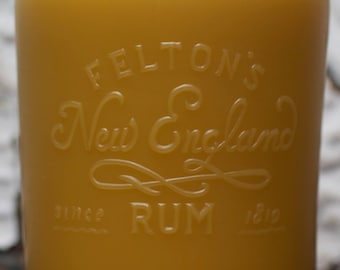 Beeswax Candle - antique bottle shaped - XXL. "1940 New England Rum Full-Quart" - by Pollen Arts