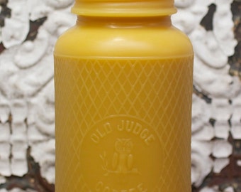 100% Pure Beeswax Candle - XXL Old Judge Coffee Jar w/ Owl and Harlequin