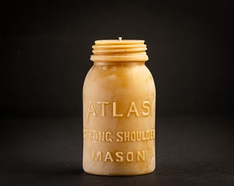 XL Atlas Mason Beeswax Candle