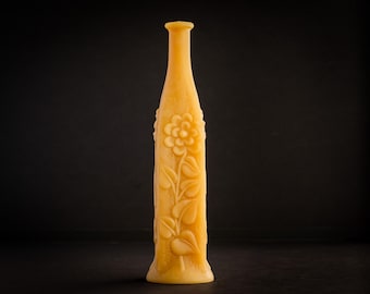 Handmade 100% Beeswax Candle - Italian Wine w/ Flowers
