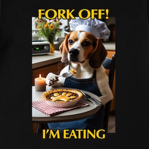 Funny Beagle Shirt – Fork Off T-Shirt | SSSneaky Beagle Meme Tee | Cute Dog Humor Gift