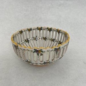 Small openwork basket in Malicorne earthenware EMILE TEISSIER