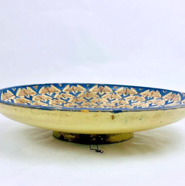 モロッコ、フェズ出土の大型土器壁皿、19世紀初頭～20世紀初頭 - Etsy 日本